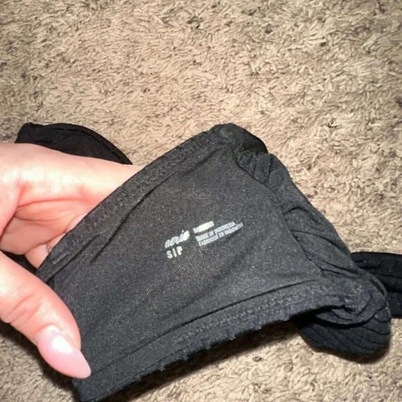 Aerie Ribbed Bandeau Front Tie Bikini Top - Picture 4 of 6